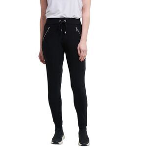 Joseph Ribkoff Drawstring Stretch Jersey Black Jogger Pants Size 12